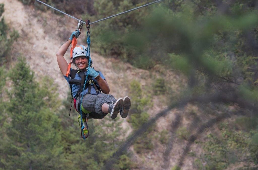 Ziplining in the Columbia Valley